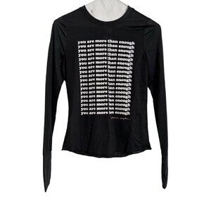 Spiritual Gangster Fitness Tee Lightweight Active Long Sleeve Black " You are mo